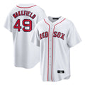 Kdoa B.Red Sox #49 Tim Wakefield Player White Home Game Stitched Jerseys