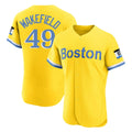 Kdoa B.Red Sox #49 Tim Wakefield Player Yellow Limited Elite Home Game Stitched Jerseys