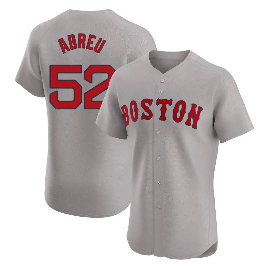 Kdoa B.Red Sox #52 Wilyer Abreu Player Gray Road Limited Elite Home Game Stitched Jerseys
