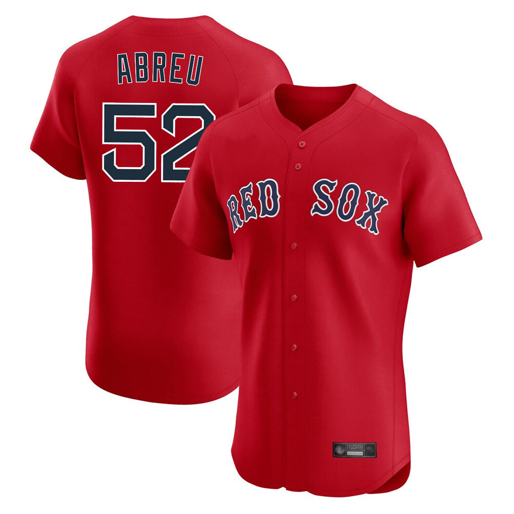 Kdoa B.Red Sox #52 Wilyer Abreu Player Red Limited Elite Home Game Stitched Jerseys