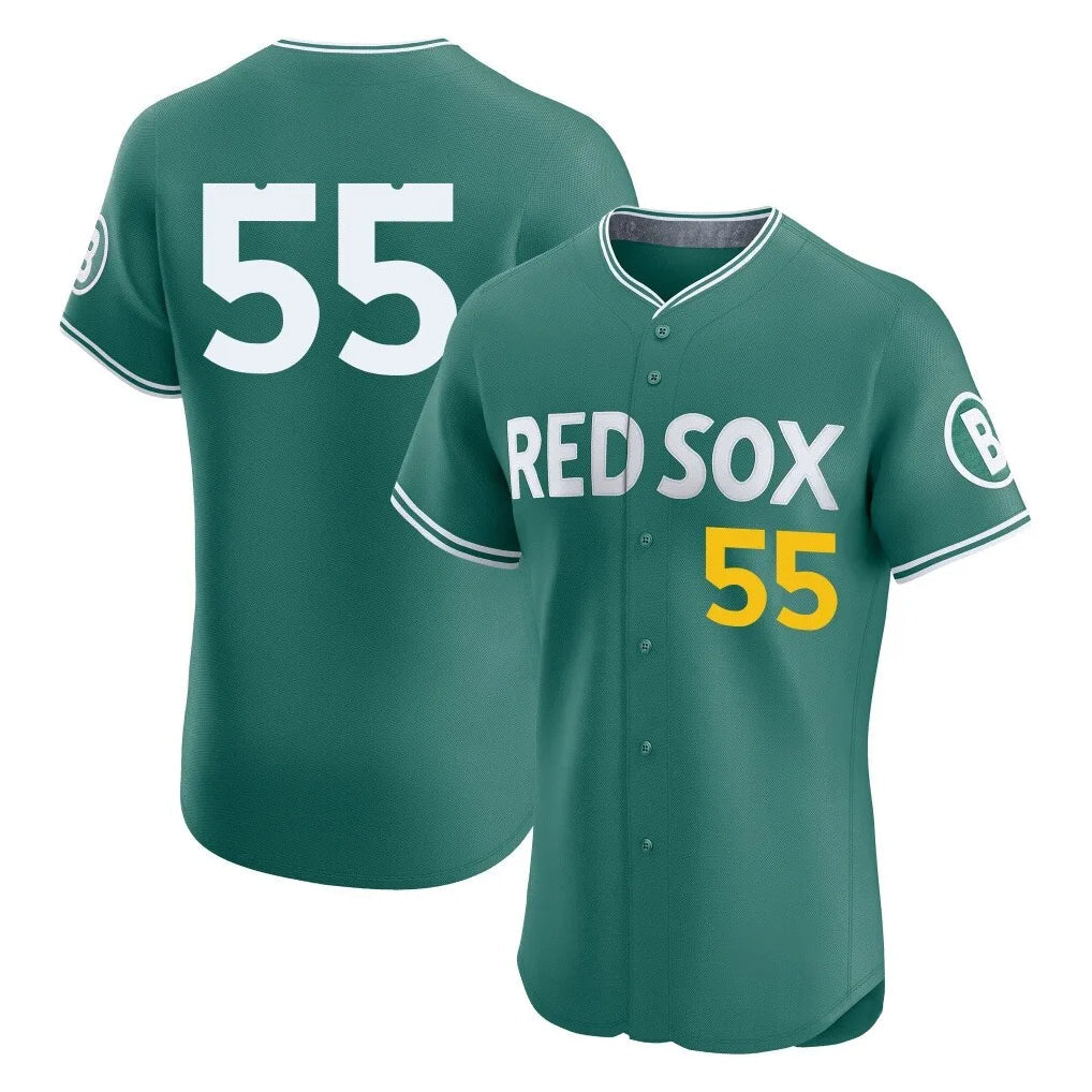 Kdoa B.Red Sox #55 Ranger Su¡§¡érez Player Green City Connect Limited Elite Home Game Stitched Jerseys