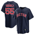 Kdoa B.Red Sox #55 Ranger Su¡§¡érez Player Navy Home Game Stitched Jerseys