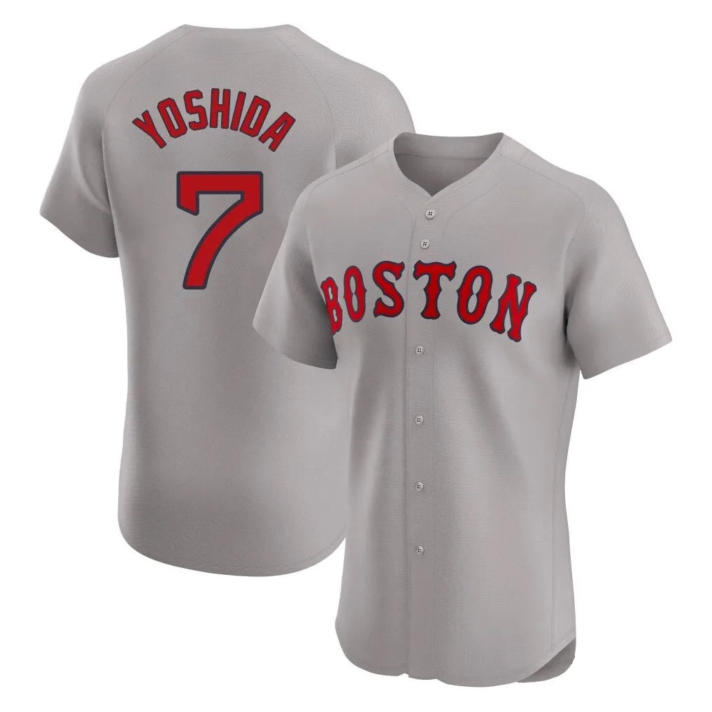 Kdoa B.Red Sox #7 Masataka Yoshida Player Gray Road Limited Elite Home Game Stitched Jersey