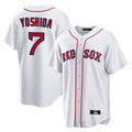 Kdoa B.Red Sox #7 Masataka Yoshida Player White Home Game Stitched Jersey