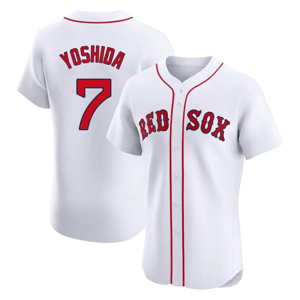 Kdoa B.Red Sox #7 Masataka Yoshida Player White Limited Elite Home Game Stitched Jersey