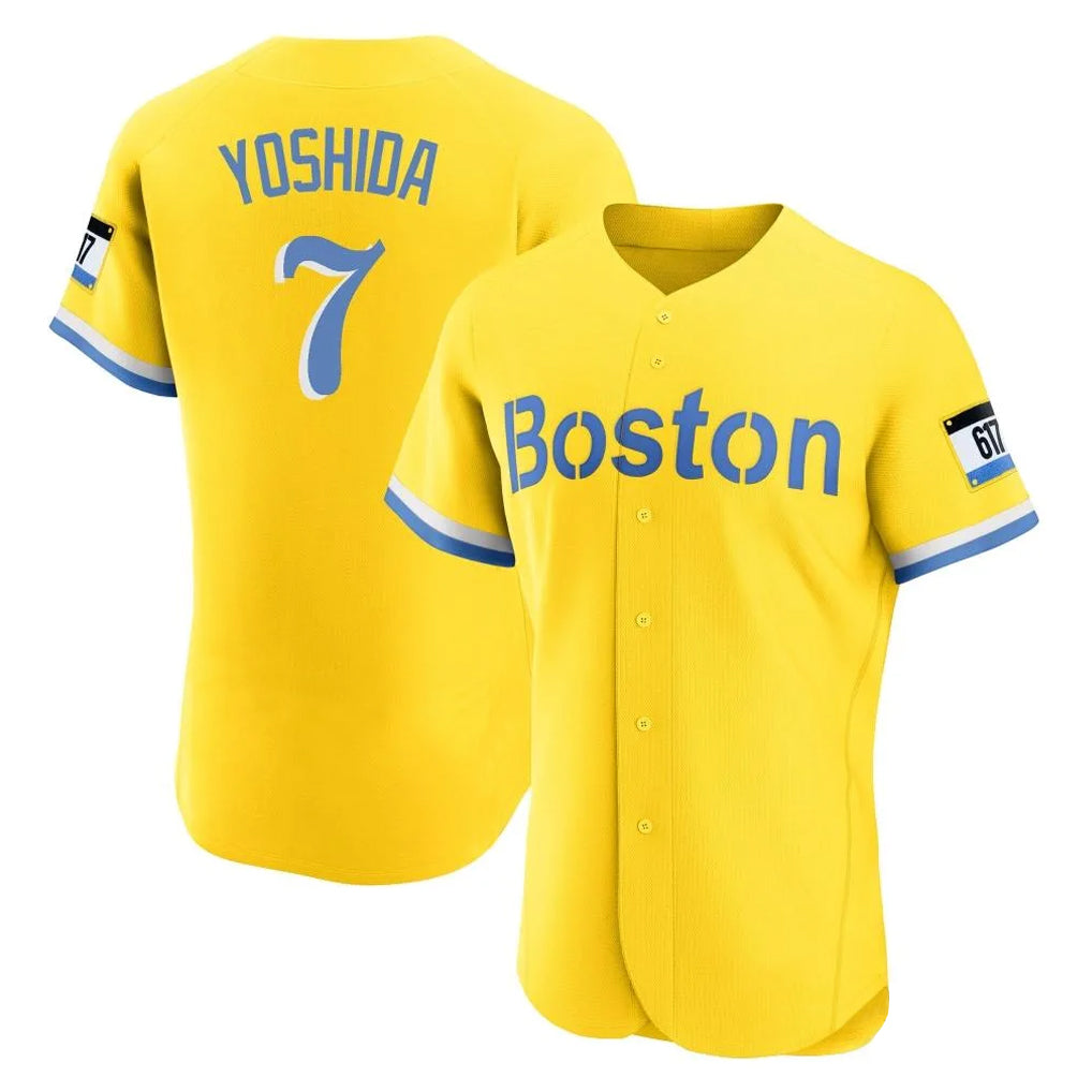 Kdoa B.Red Sox #7 Masataka Yoshida Player Yellow Limited Elite Home Game Stitched Jersey