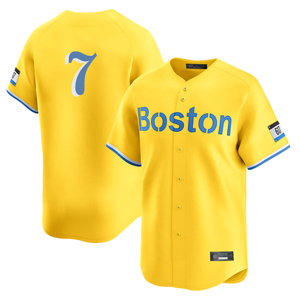 Kdoa B.Red Sox #7 Masataka Yoshida Player Yellow Limited Home Game Stitched Jersey