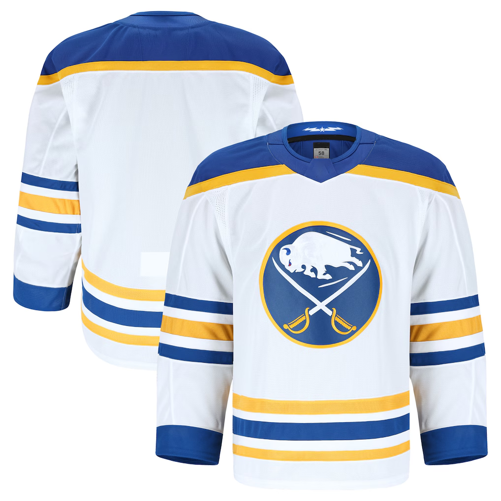Kdoa B.Sabres White Away Authentic Pro Stitched Jerseys