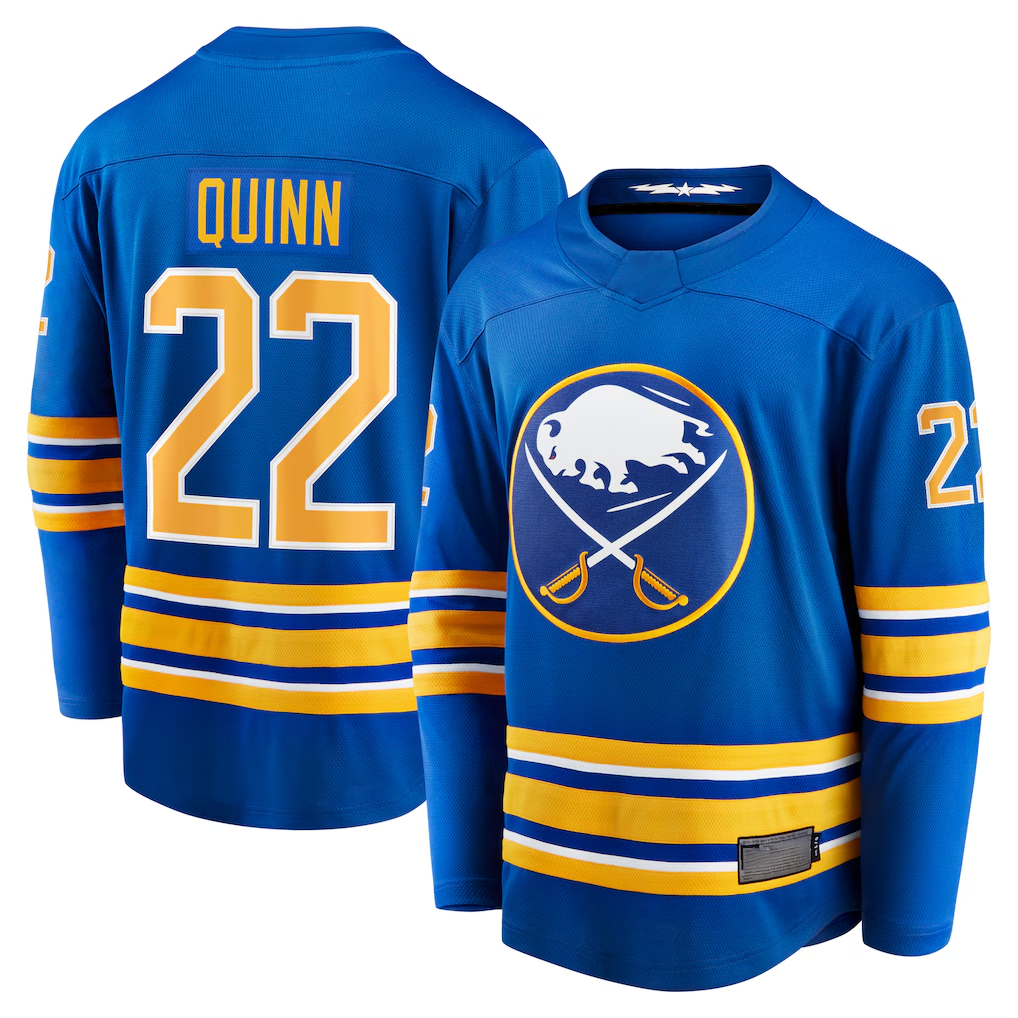 Kdoa B.Sabres #22 Jack Quinn Royal Home Breakaway Stitched Jerseys