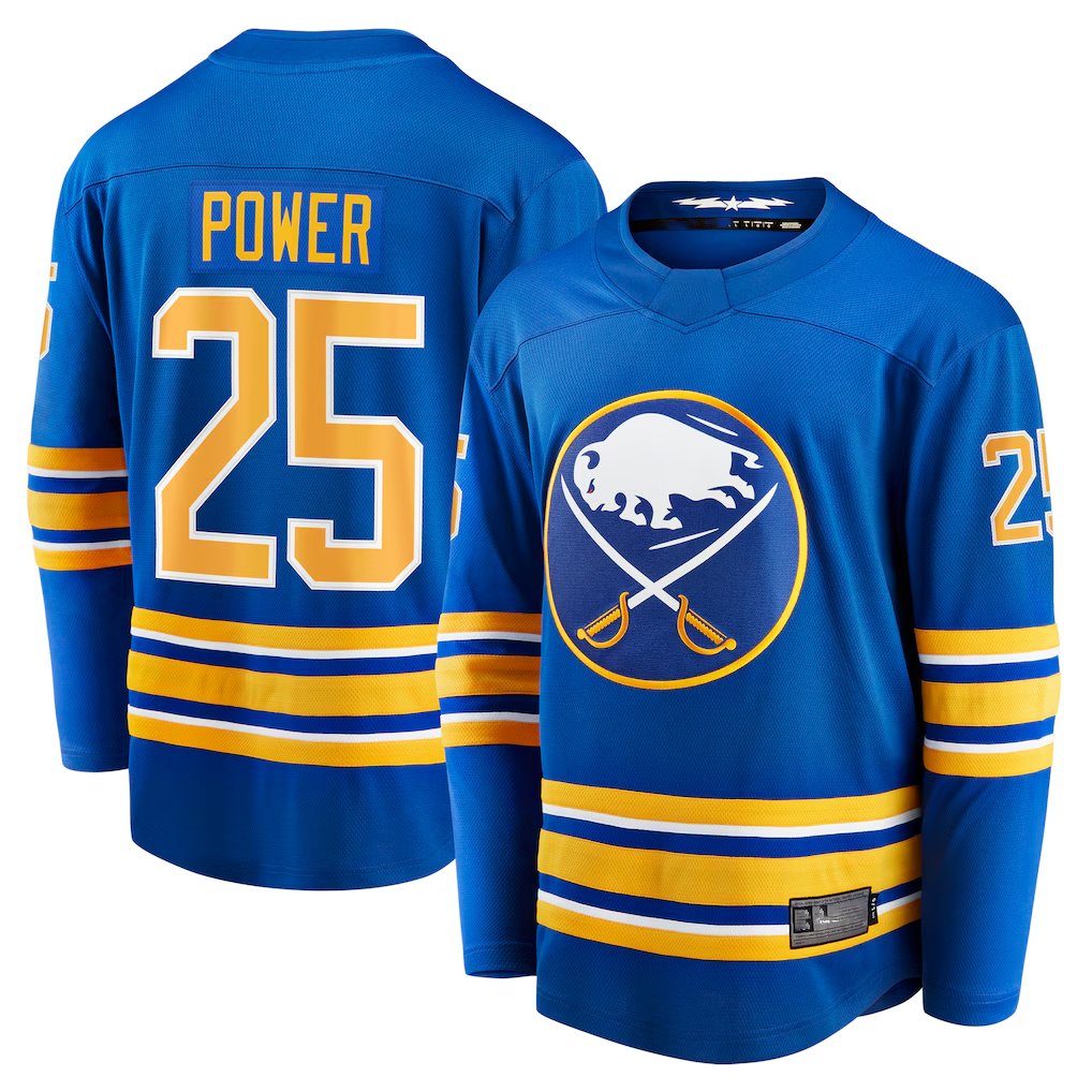 Kdoa B.Sabres #25 Owen Power Royal Home Breakaway Player Stitched Jerseys