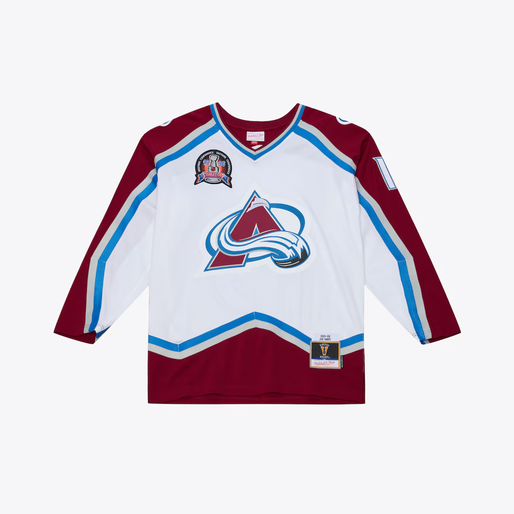Kdoa C.Avalanche Joe Sakic Mitchell & Ness White 1995 Power Play Jerseys