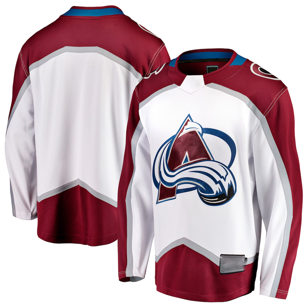 Kdoa C.Avalanche White Away Breakaway Jerseys