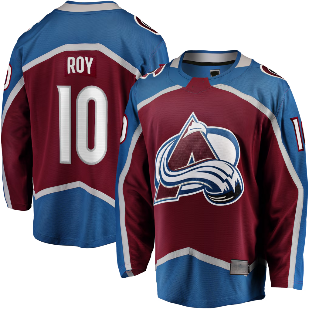 Kdoa C.Avalanche #10 Nicolas Roy Burgundy Home Breakaway Jerseys