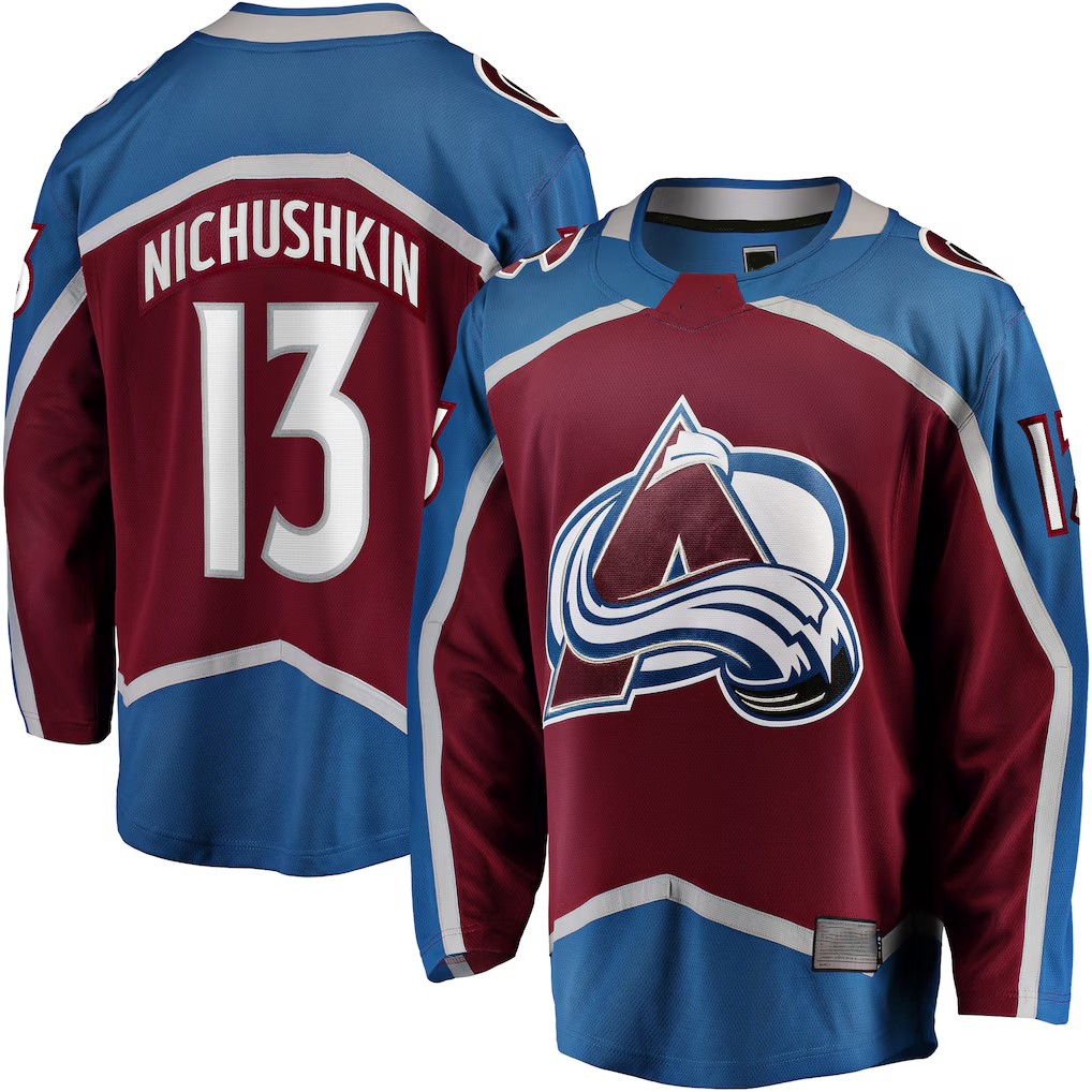 Kdoa C.Avalanche #13 Valeri Nichushkin Burgundy Breakaway Player Jerseys