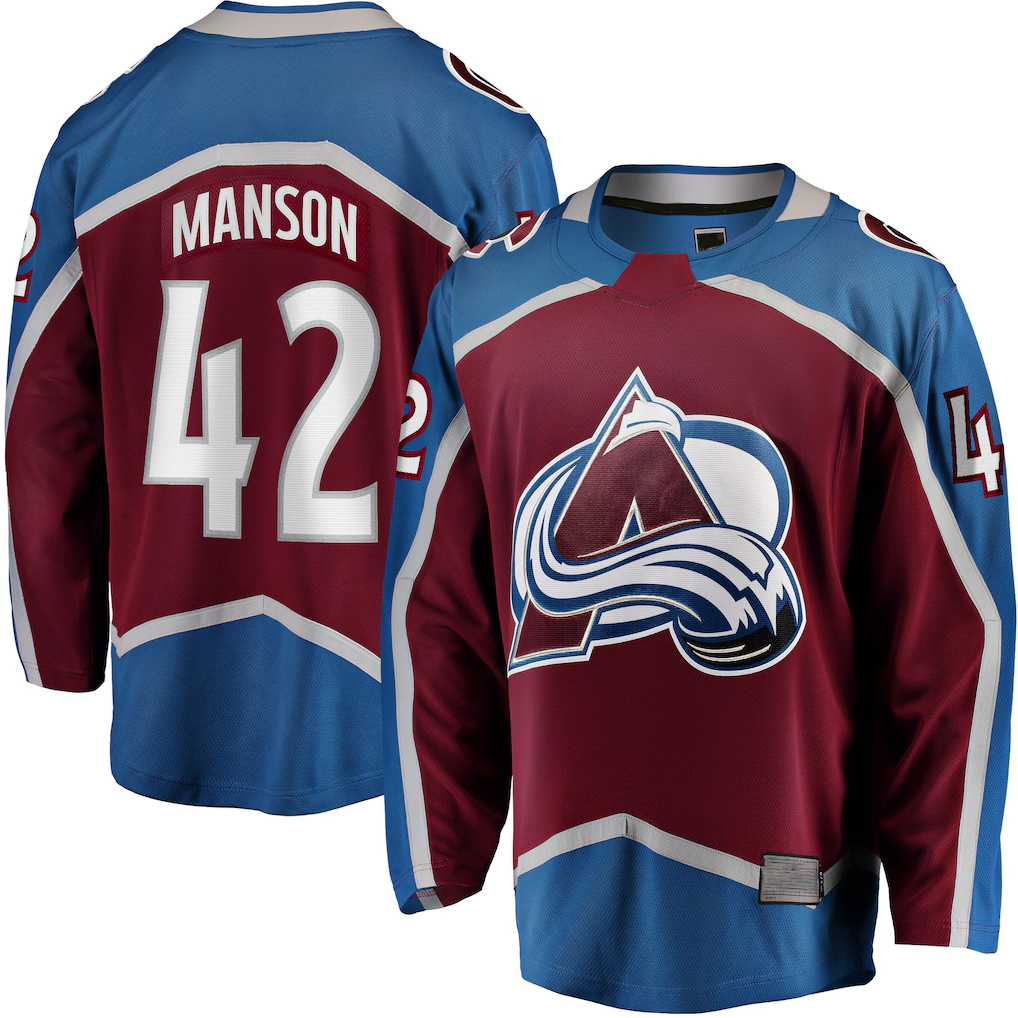 Kdoa C.Avalanche #42 Josh Manson Burgundy Home Breakaway Player Jerseys