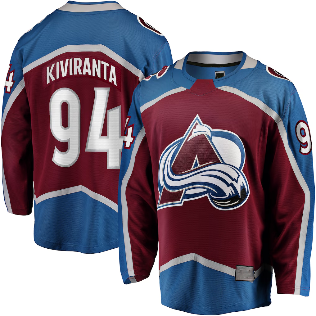 Kdoa C.Avalanche #94 Joel Kiviranta Maroon Home Premier Breakaway Player Jerseys
