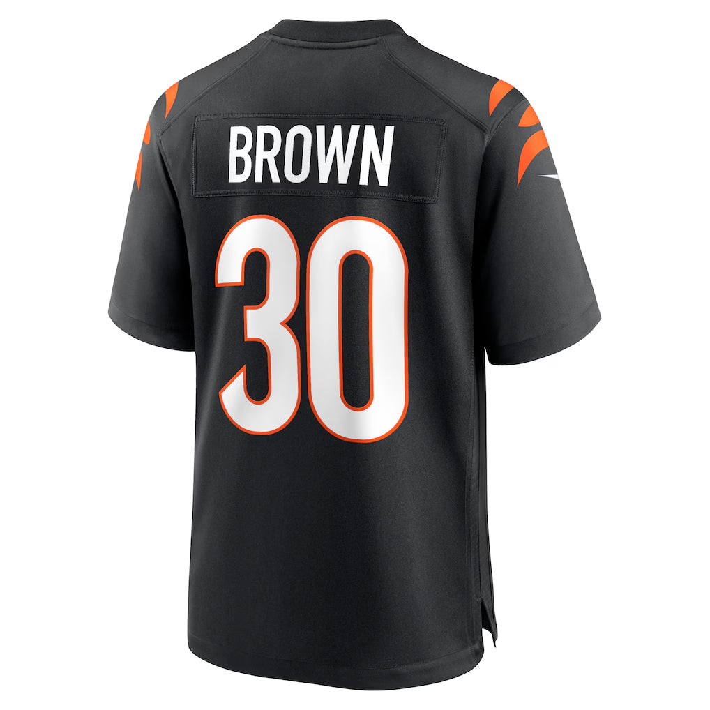 Kdoa C.Bengals #30 Chase Brown Player Black Home Game  Stitched Jerseys