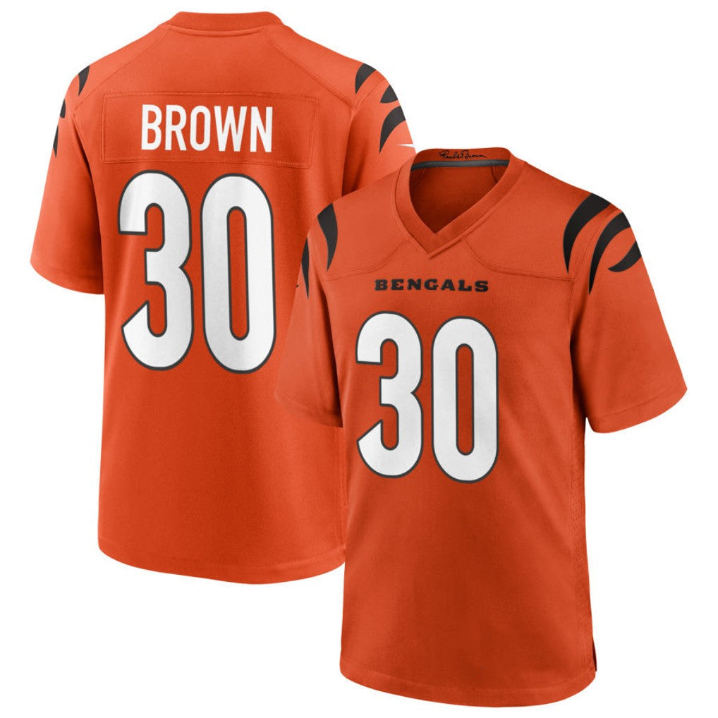 Kdoa C.Bengals #30 Chase Brown Player Oramge Home Game Stitched Jerseys