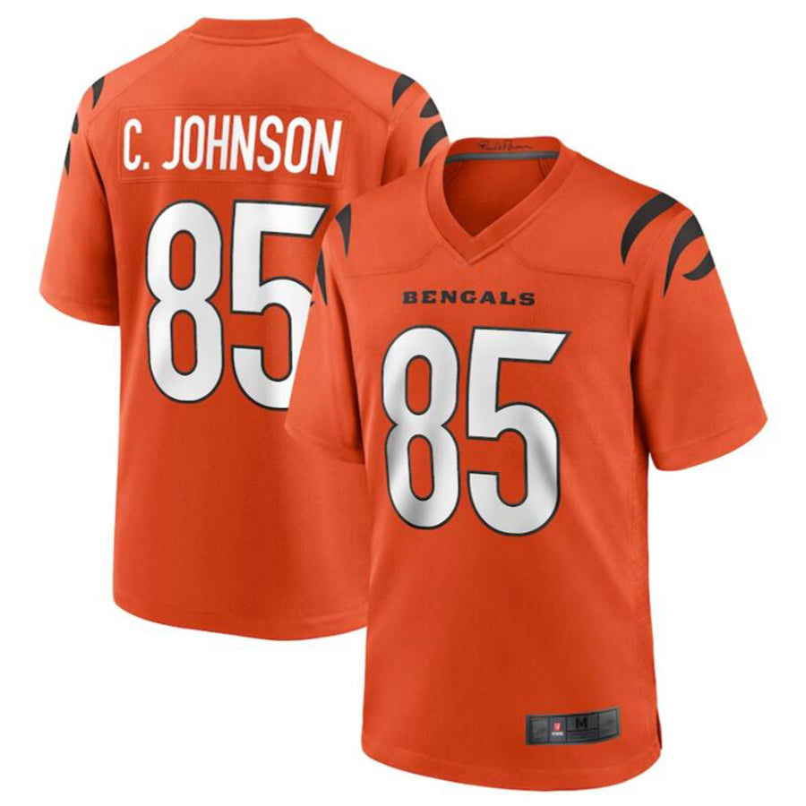 Kdoa C.Bengals #85 Chad Johnson Orange Retired Player Alternate Game Jersey American Stitched Jerseys