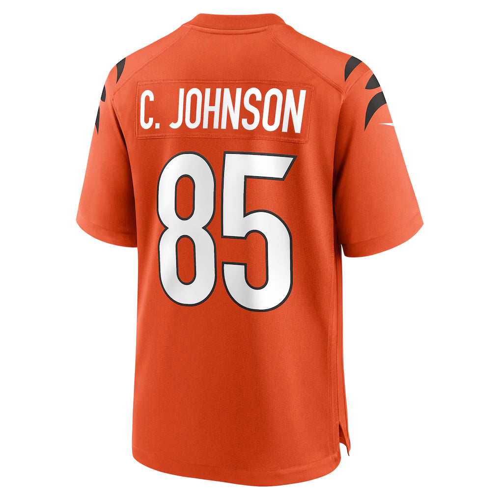 Kdoa C.Bengals #85 Chad Johnson Player Orange Home Game Stitched Jerseys