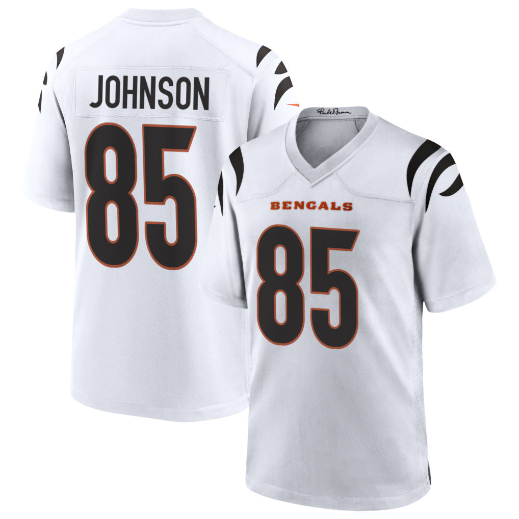 Kdoa C.Bengals #85 Chad Johnson Player White Home Game Stitched Jerseys