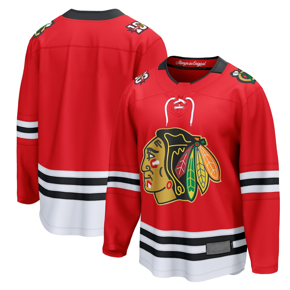 Kdoa C.Blackhawks Red Centennial Breakaway Jerseys