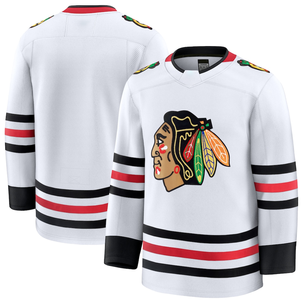Kdoa C.Blackhawks White Away Premium Jerseys