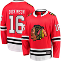 Kdoa C.Blackhawks #16 Jason Dickinson Red Home Breakaway Jerseys