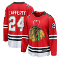 Kdoa C.Blackhawks #24 Sam Lafferty Red Centennial Breakaway Player Jerseys