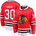 Kdoa C.Blackhawks #30 Spencer Knight Red Home Breakaway Jerseys