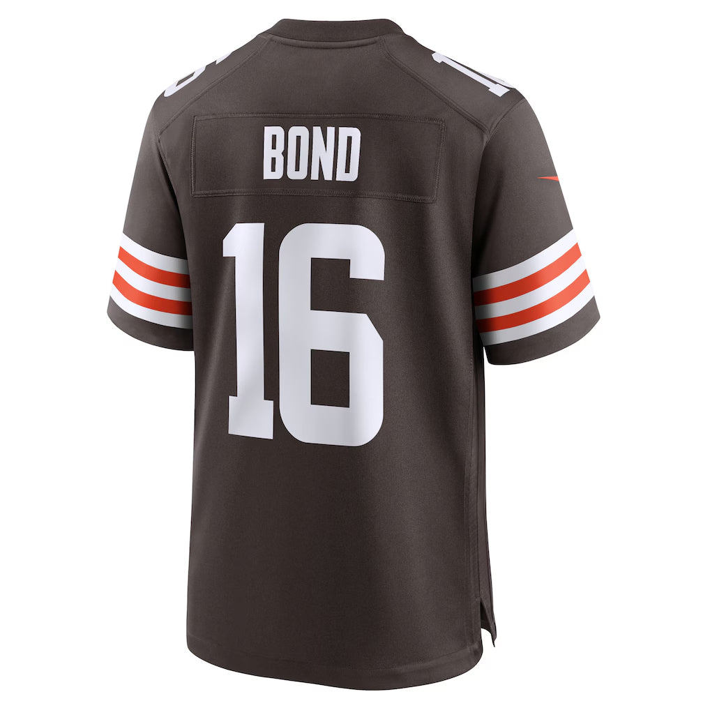 Kdoa C.Browns #16 Isaiah Bond Player Brown Home Game Stitched Jerseys