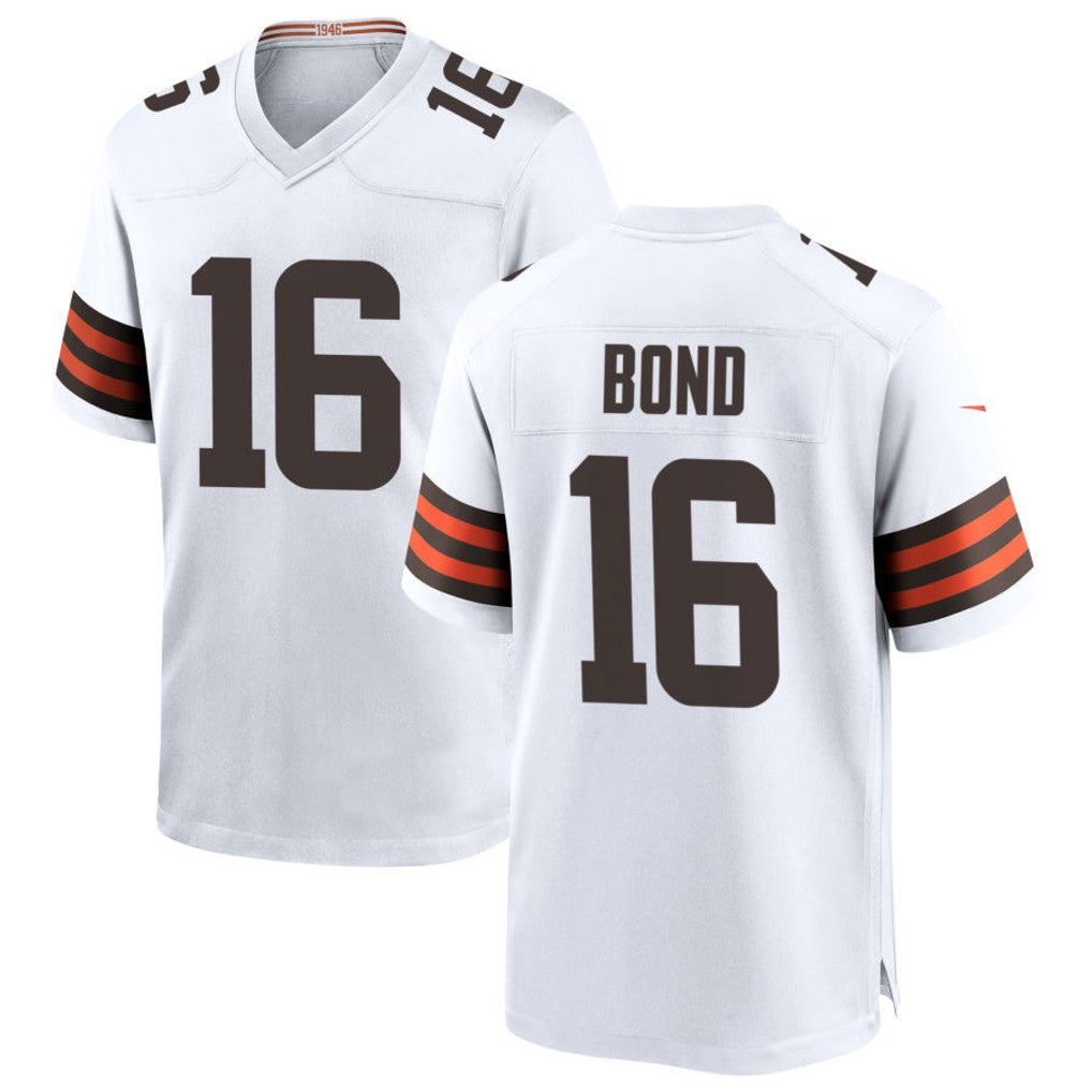 Kdoa C.Browns #16 Isaiah Bond Player White Home Game Stitched Jerseys