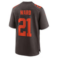 Kdoa C.Browns #21 Denzel Ward Player Brown Game Football Jerseys