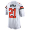 Kdoa C.Browns #21 Denzel Ward Player White Vapor Limited Football Jerseys