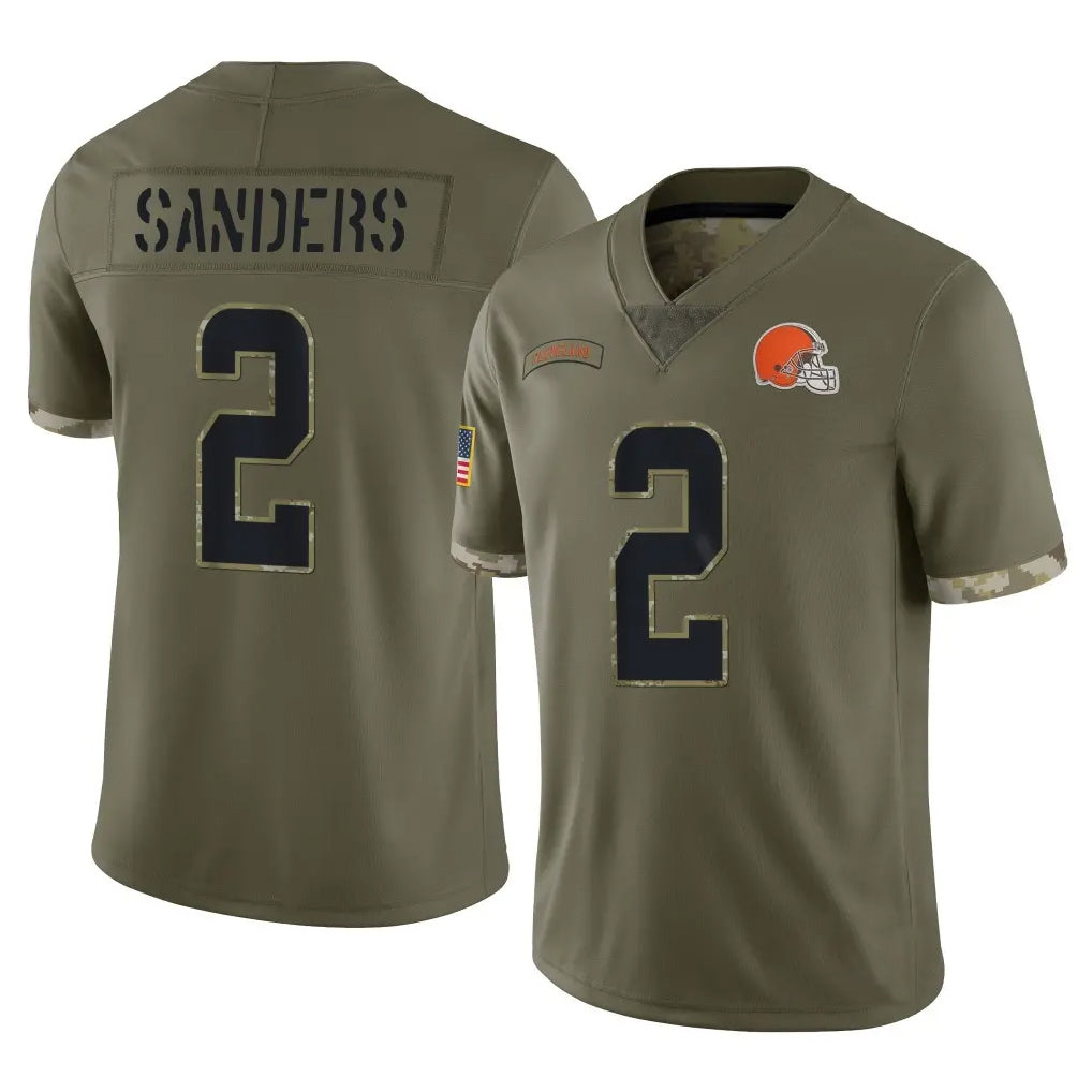 Kdoa C.Browns #2 Shedeur Sanders Player Olive Salute to Service Limited Game Stitched Jerseys