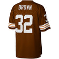 Kdoa C.Browns #32 Jim Brown Mitchell & Ness Brown Big & Tall Retired Player Replica Stitched Jerseys