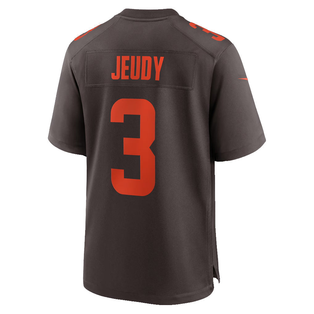 KdoaC.Browns #3 Jerry Jeudy Player Brown Game Stitched Jerseys