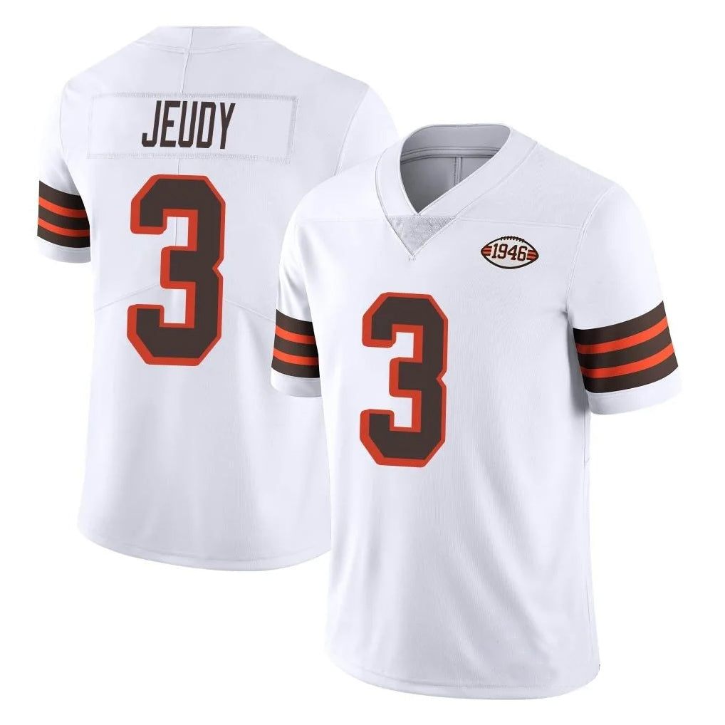 KdoaC.Browns #3 Jerry Jeudy Player White Vapor Limited Alternate Stitched Jerseys