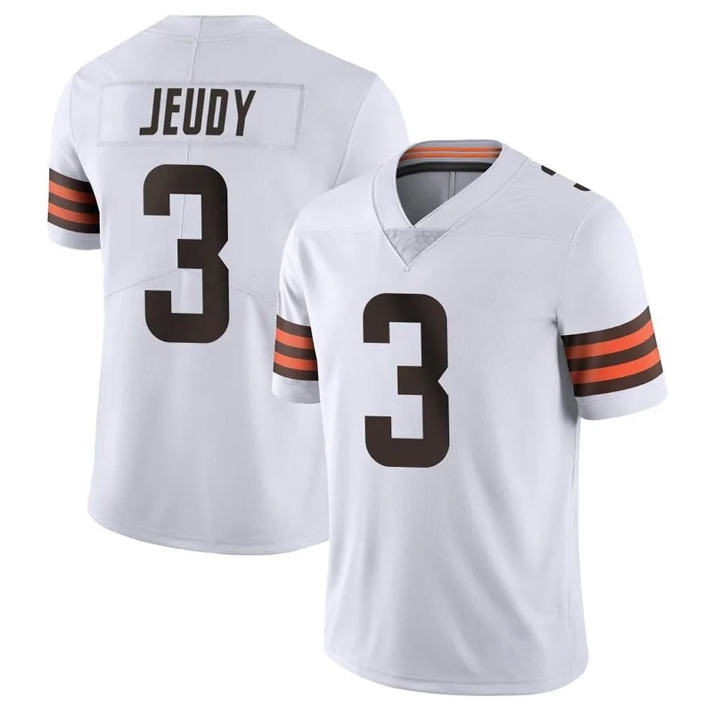 KdoaC.Browns #3 Jerry Jeudy Player White Vapor Limited Stitched Jerseys