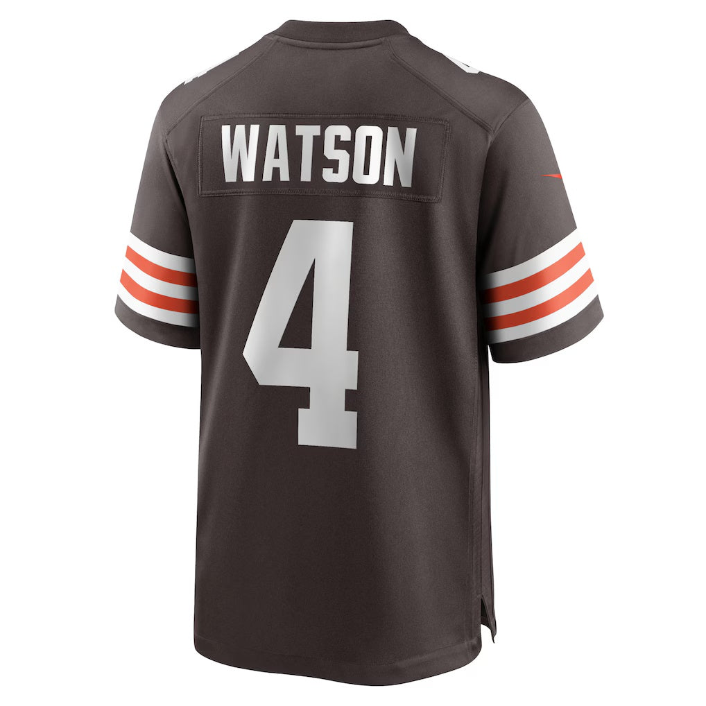 Kdoa C.Browns #4 Deshaun Watson Brown Game Stitched Jerseys