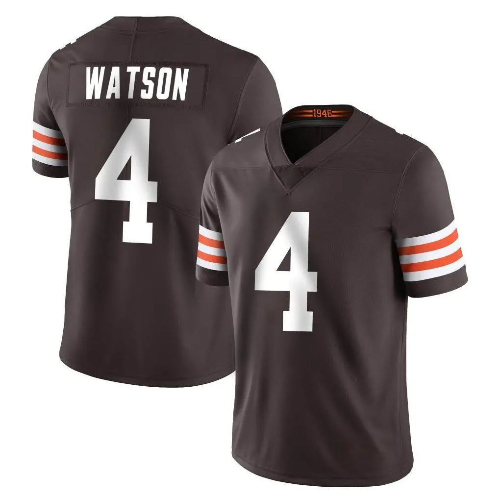 Kdoa C.Browns #4 Deshaun Watson Player Brown Color Vapor Untouchable Limited Home Game Stitched Jerseys