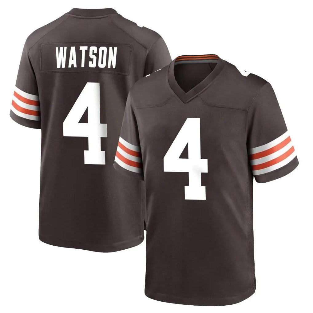 Kdoa C.Browns #4 Deshaun Watson Player Brown Home Game Stitched Jerseys