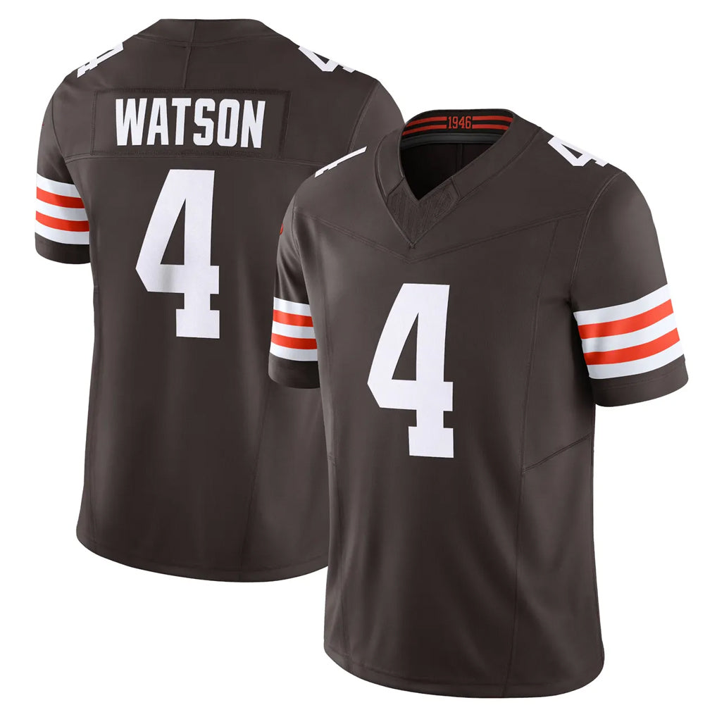 Kdoa C.Browns #4 Deshaun Watson Player Brown Vapor F.U.S.E. Limited Home Game Stitched Jerseys