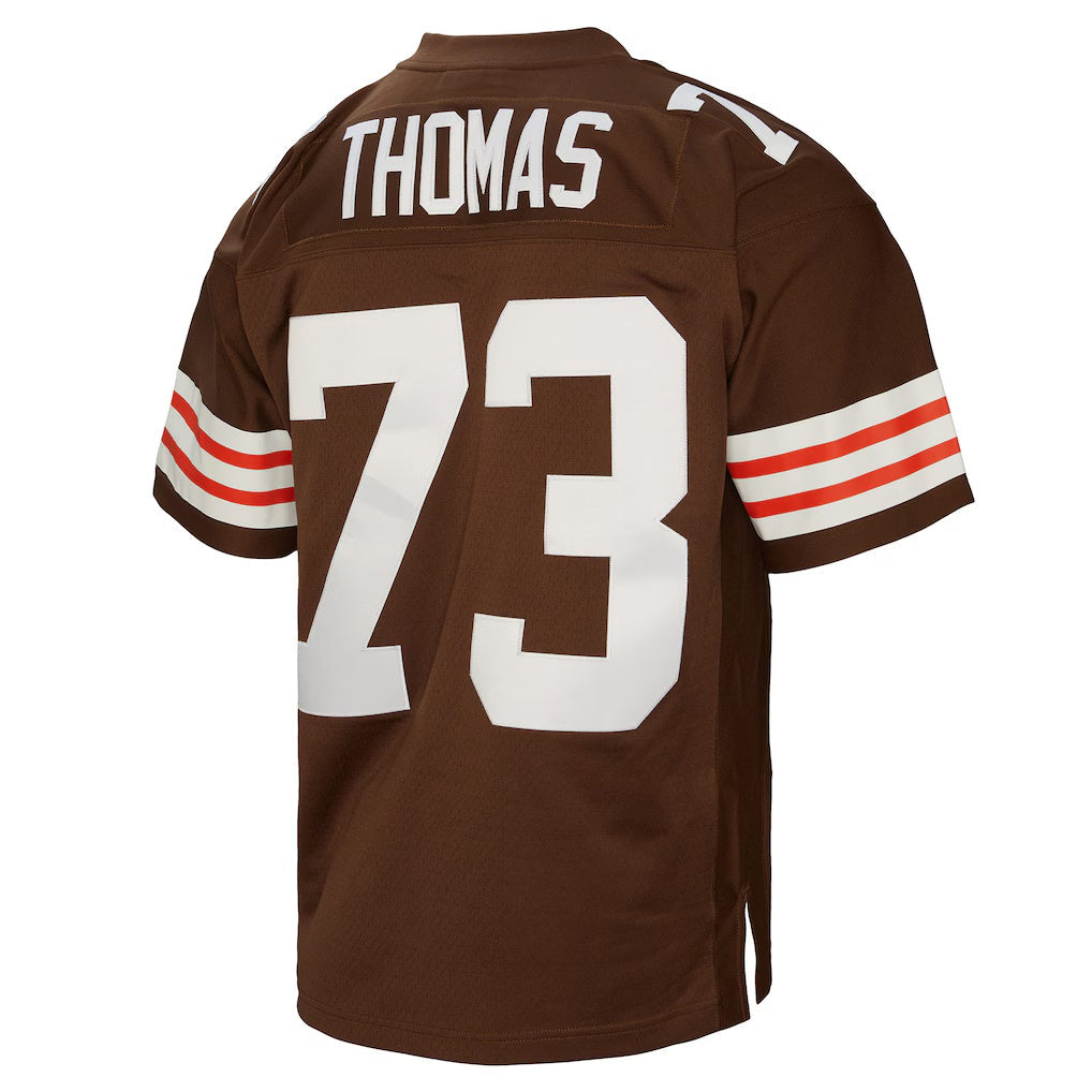 Kdoa C.Browns #73 Joe Thomas Mitchell & Ness Brown Legacy Replica Stitched Jerseys