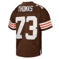 Kdoa C.Browns #73 Joe Thomas Mitchell & Ness Brown Legacy Replica Stitched Jerseys
