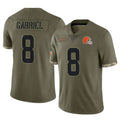Kdoa C.Browns #8 Dillon Gabriel Player Olive Salute to Service Limited Game Stitched Jerseys