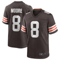 Kdoa C.Browns #8 Elijah Moore Brown Game Retired Player Jersey American Stitched Jerseys