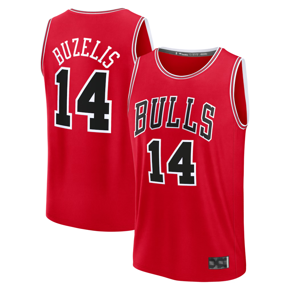 Kdoa C.Bulls #14 Matas Buzelis Red Fast Break Replica Player Jerseys - Icon Edition