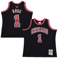 Kdoa C.Bulls #1 Derrick Rose Mitchell & Ness Black Big & Tall 2010-11 Swingman Jerseys