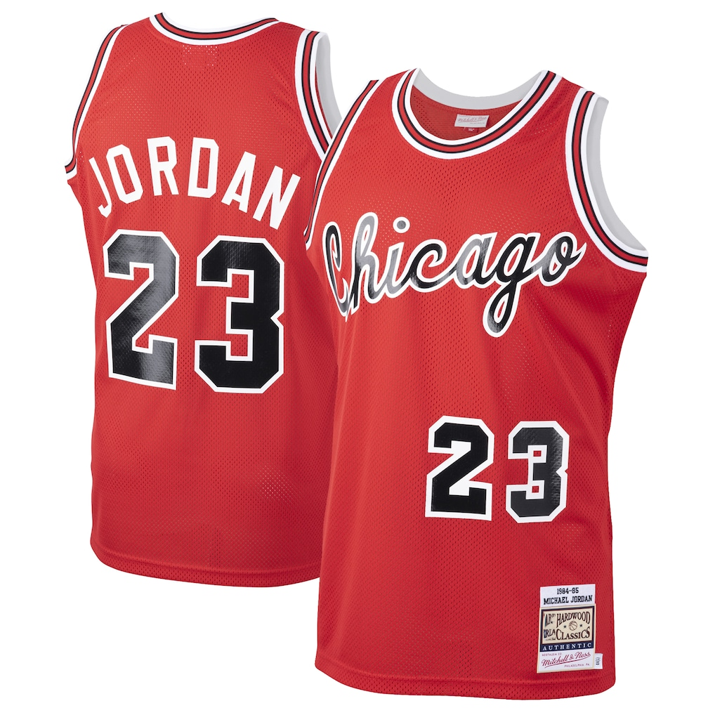 Kdoa C.Bulls #23 Michael Jordan Mitchell & Ness Red 198485 Hardwood Classics Rookie Authentic Jerseys